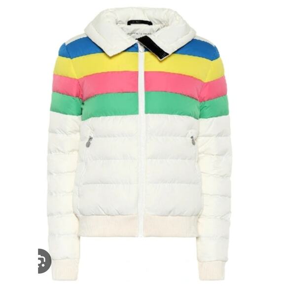NWT Perfect Moment Womens Snow White Rainbow Queenie Goose Down Jacket Size L - Picture 7 of 16